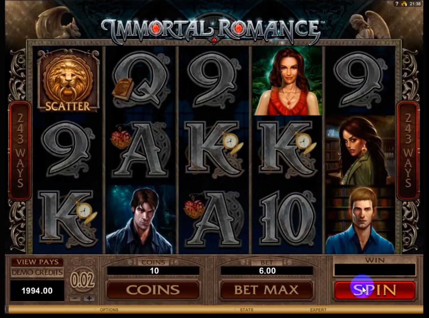 Слоты «Immortal Romance» на официальном сайте Франк казино