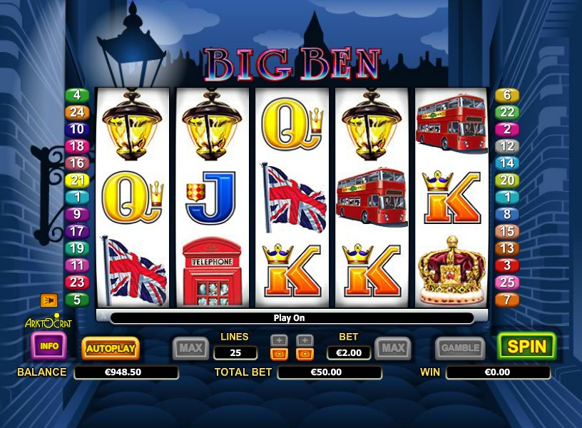Игровой автомат «Big Ben» в казино Вулкан